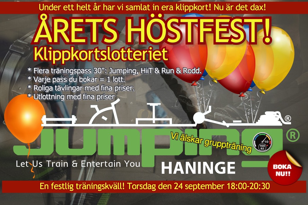 Jumping Haninge HÖSTFEST 24 sept 2020 BOKA NU